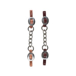 Berlin custom leather latigo 1/2" curb single chain ss buckle - Colore DARK BROWN