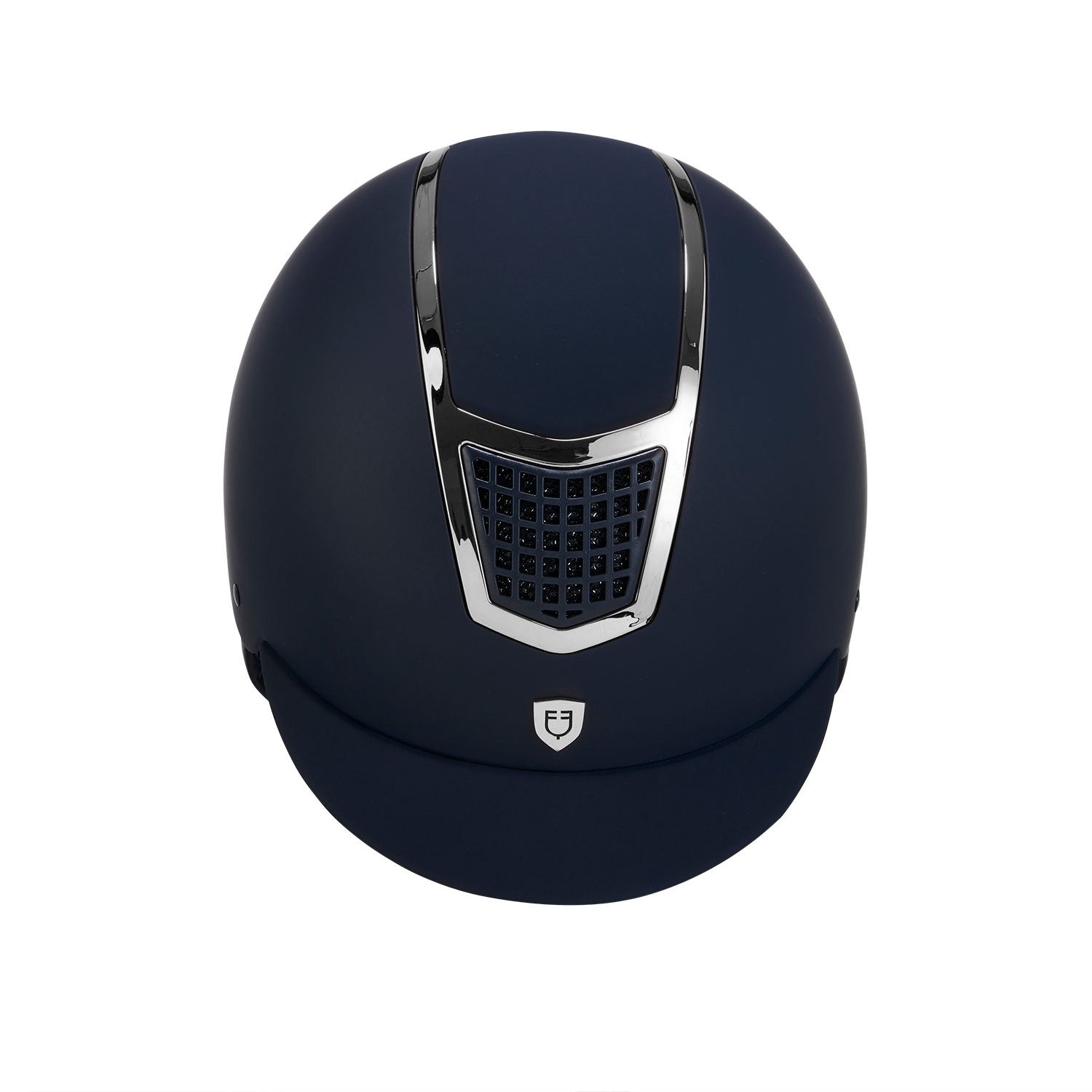 Equestro casco equestro modello eclipse plain matt rowel fitting om. 1384-2023 - Colore NAVY/SILVER
