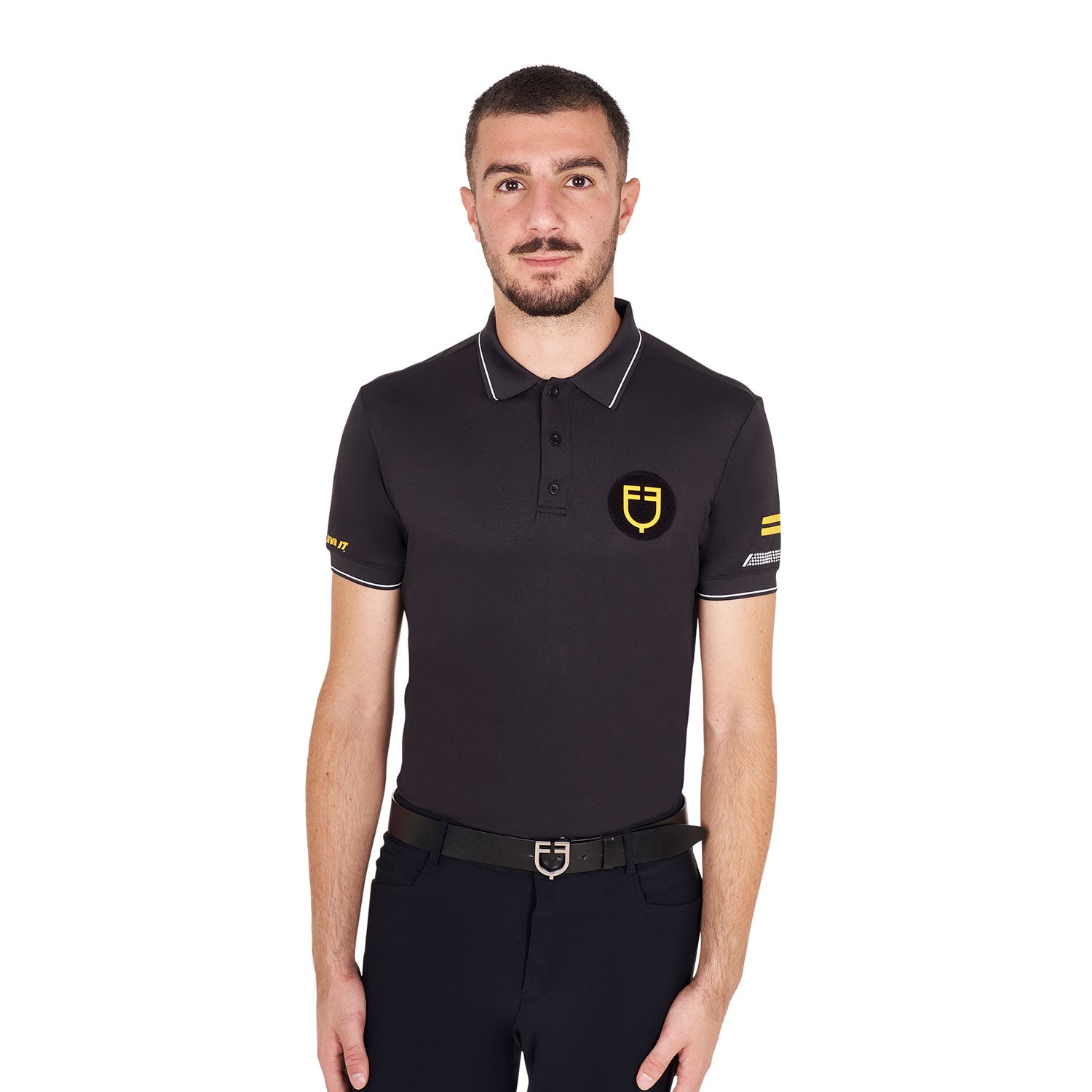 Equestro men's scuderia equestro collection techinical training polo - neutra