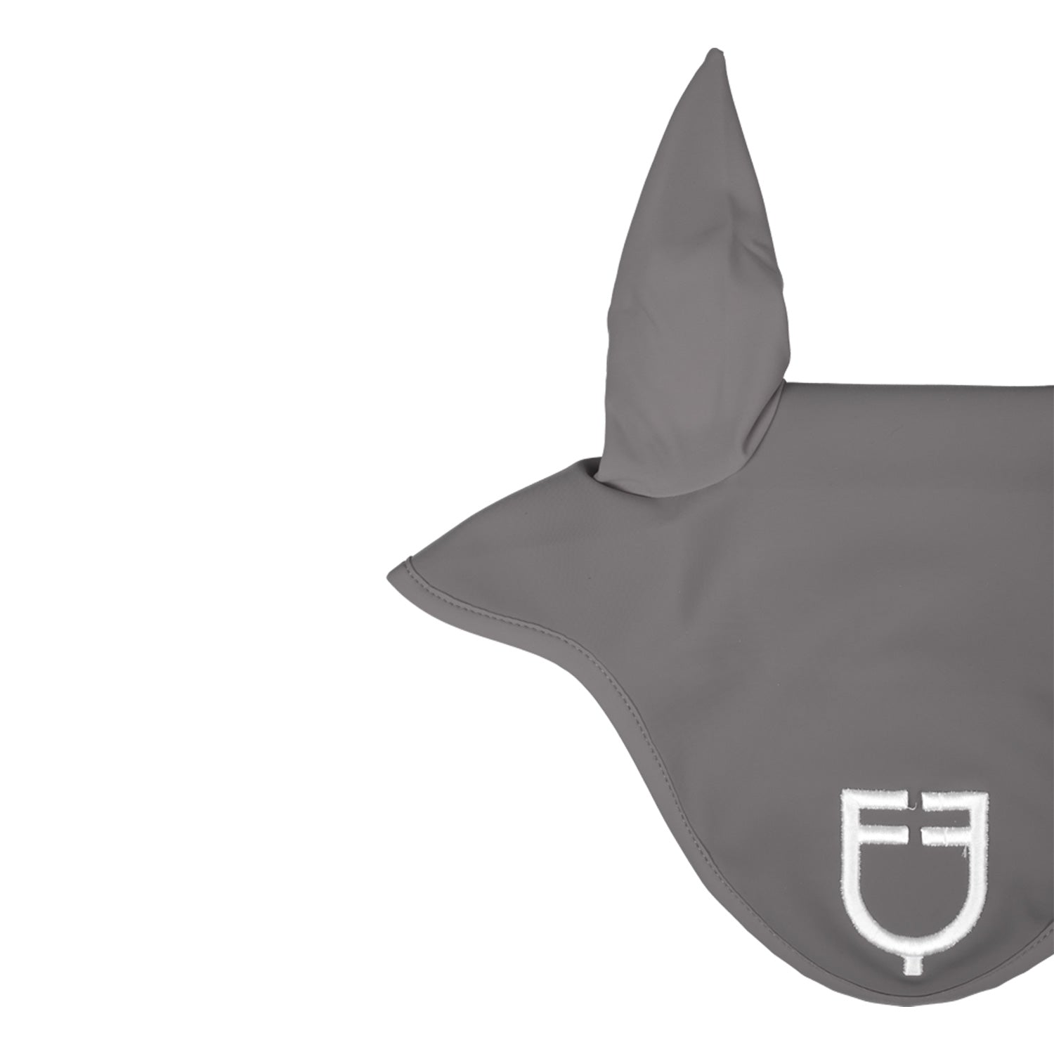 Equestro solid fly veil - Colore GREY/WHITE