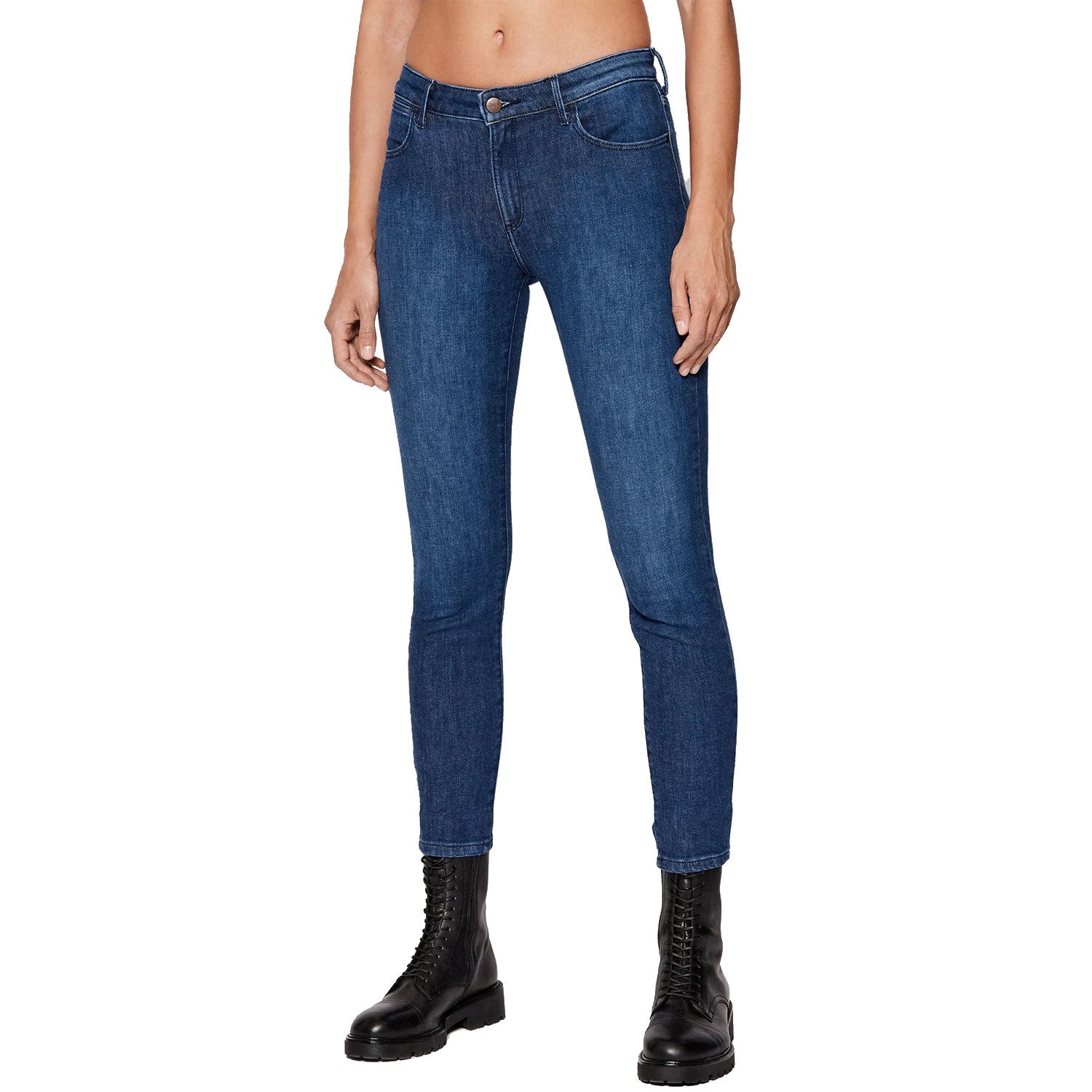 Wrangler jeans wrangler donna skinny authentic blue elasticizzato w28kzm23z - neutra