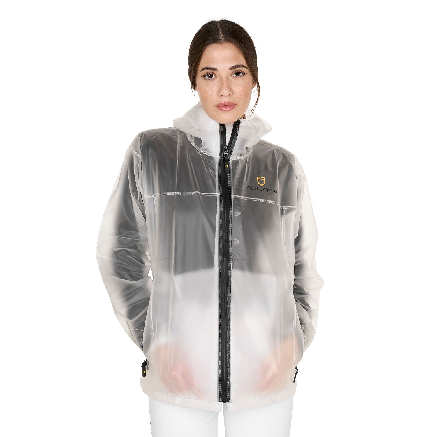 Equestro unisex basic raincoat - neutra
