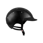 Casco cap casco master 6 pelle laterale e scamosciato al centro - Colore BLACK