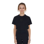 Equestro girl's institutional cotton t-shirt - Colore BLACK