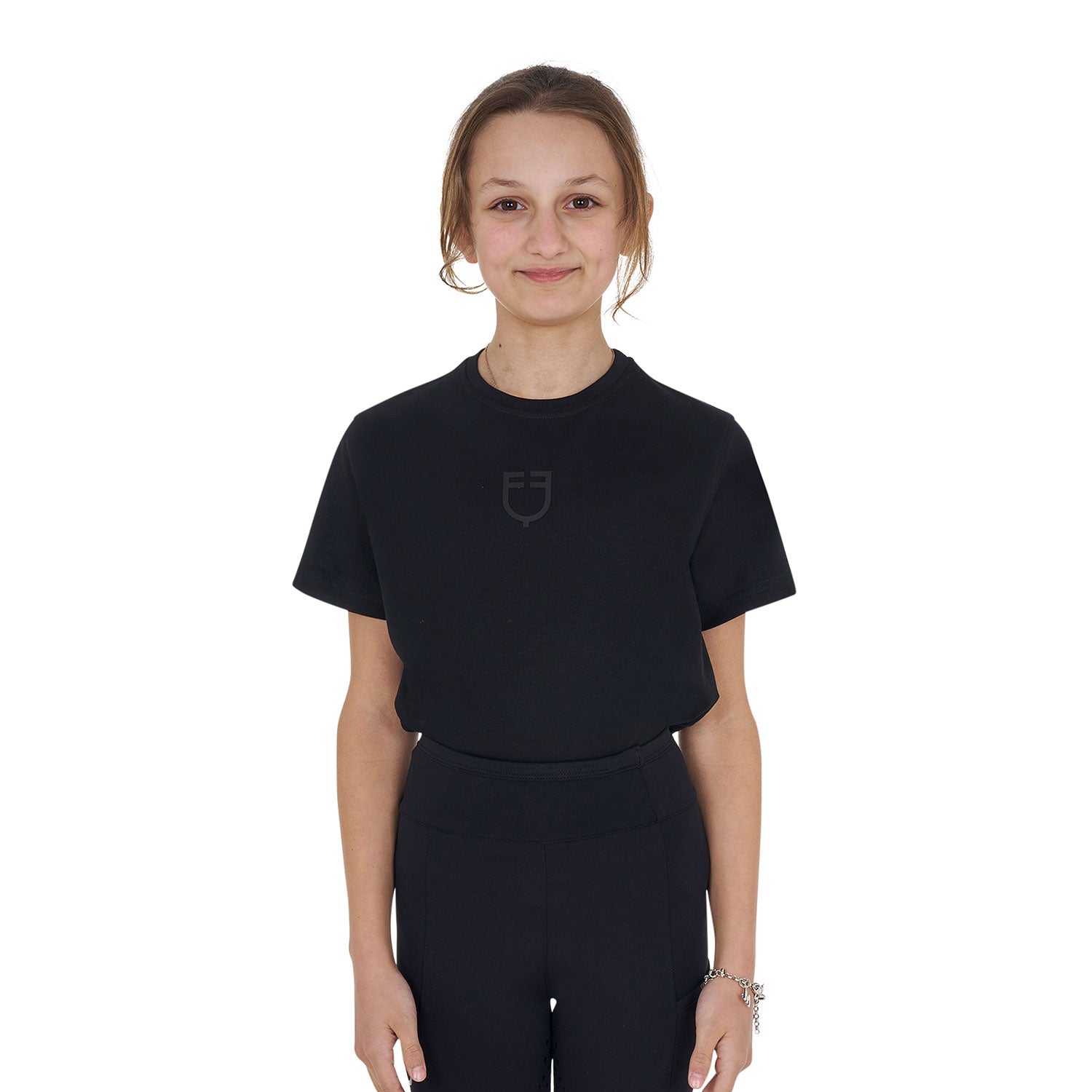 Equestro girl's institutional cotton t-shirt - neutra