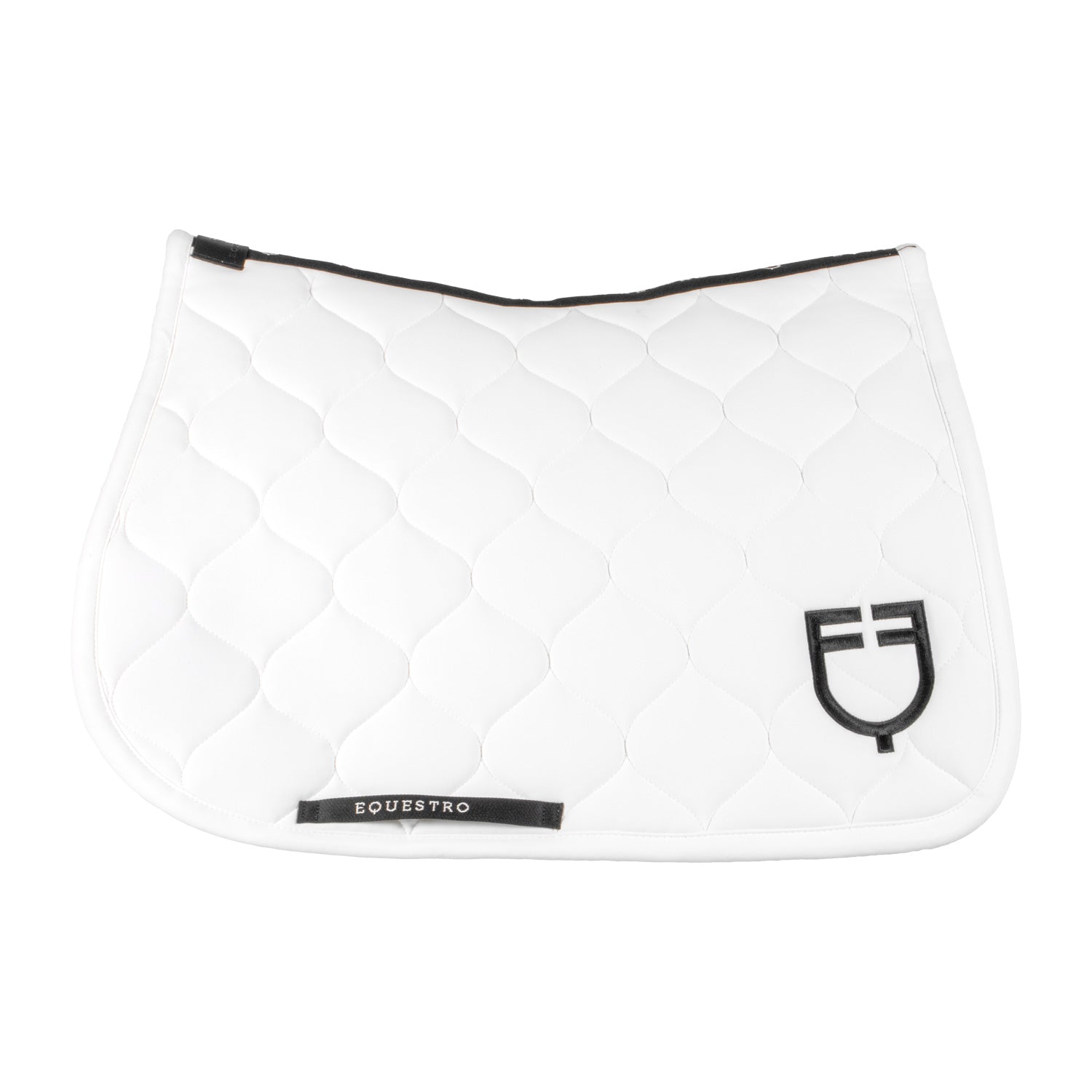 Equestro jumping saddle pad onion jersey black line edition - Colore WHITE
