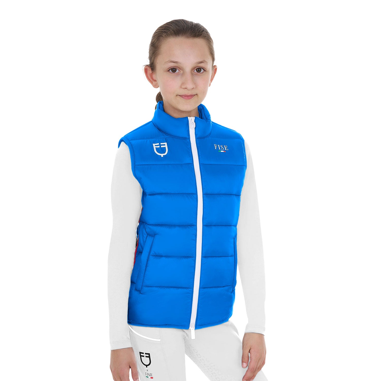 Equestro kid's down vest equestroxfise - Colore AZZURRO SAVOIA (19-4150)