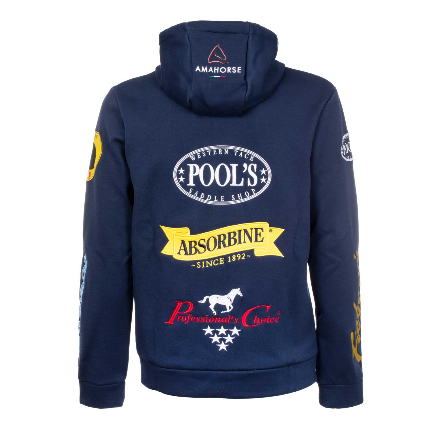 Pool's multilogo unisex hoodie jacket - neutra