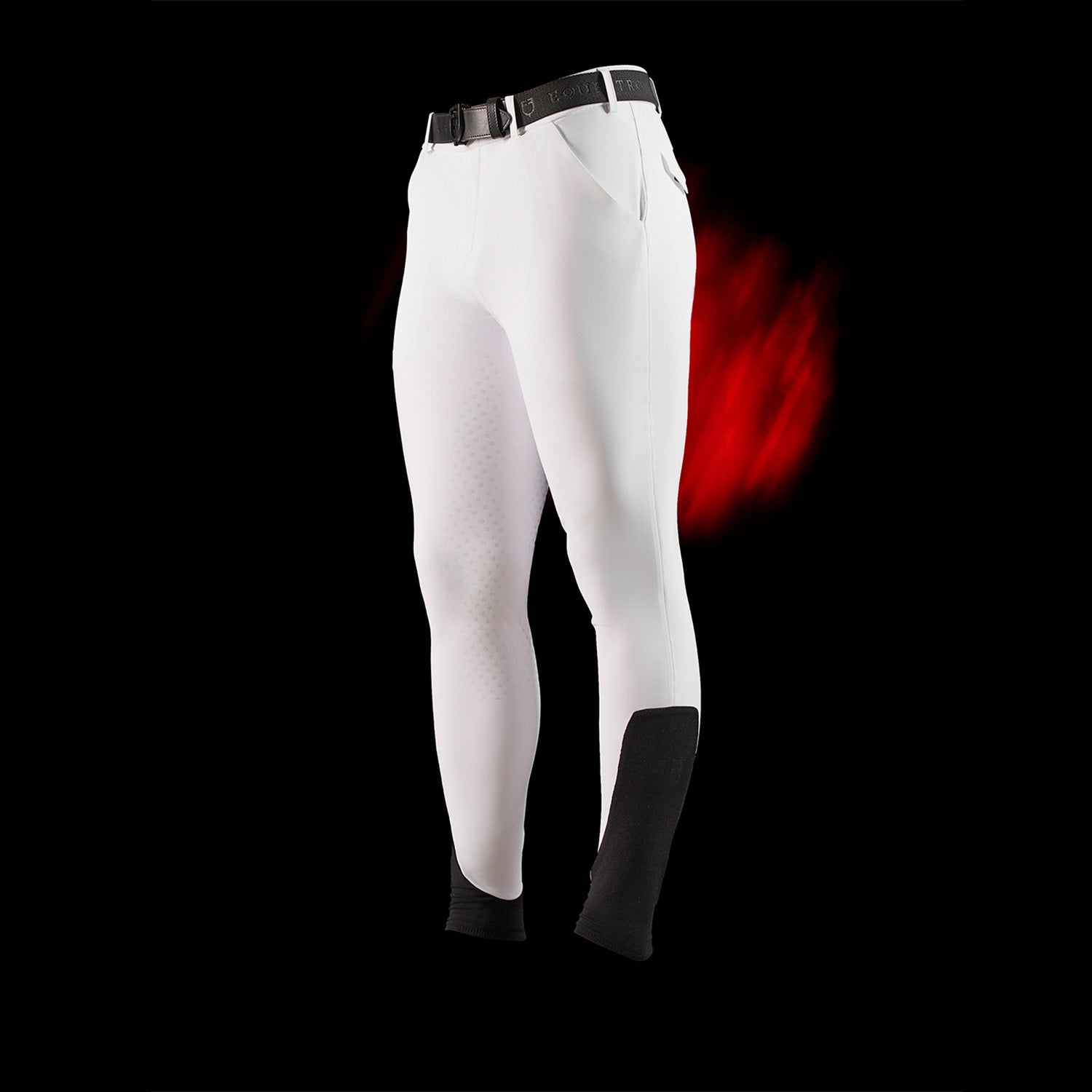 Equestro men's ridertechnology jumping breeches full grip - Colore WHITE