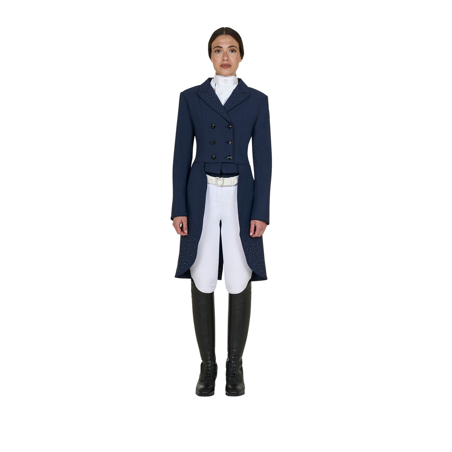 Equestro women's  black label collection competition strass rain tailcoat - Colore NAVY BLAZER (19-3923)