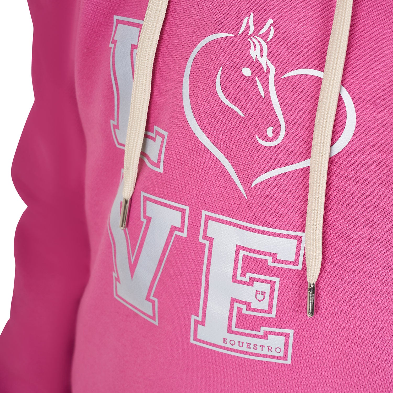 Equestro girl's winter love hoodie - Colore CHATEAU ROSE