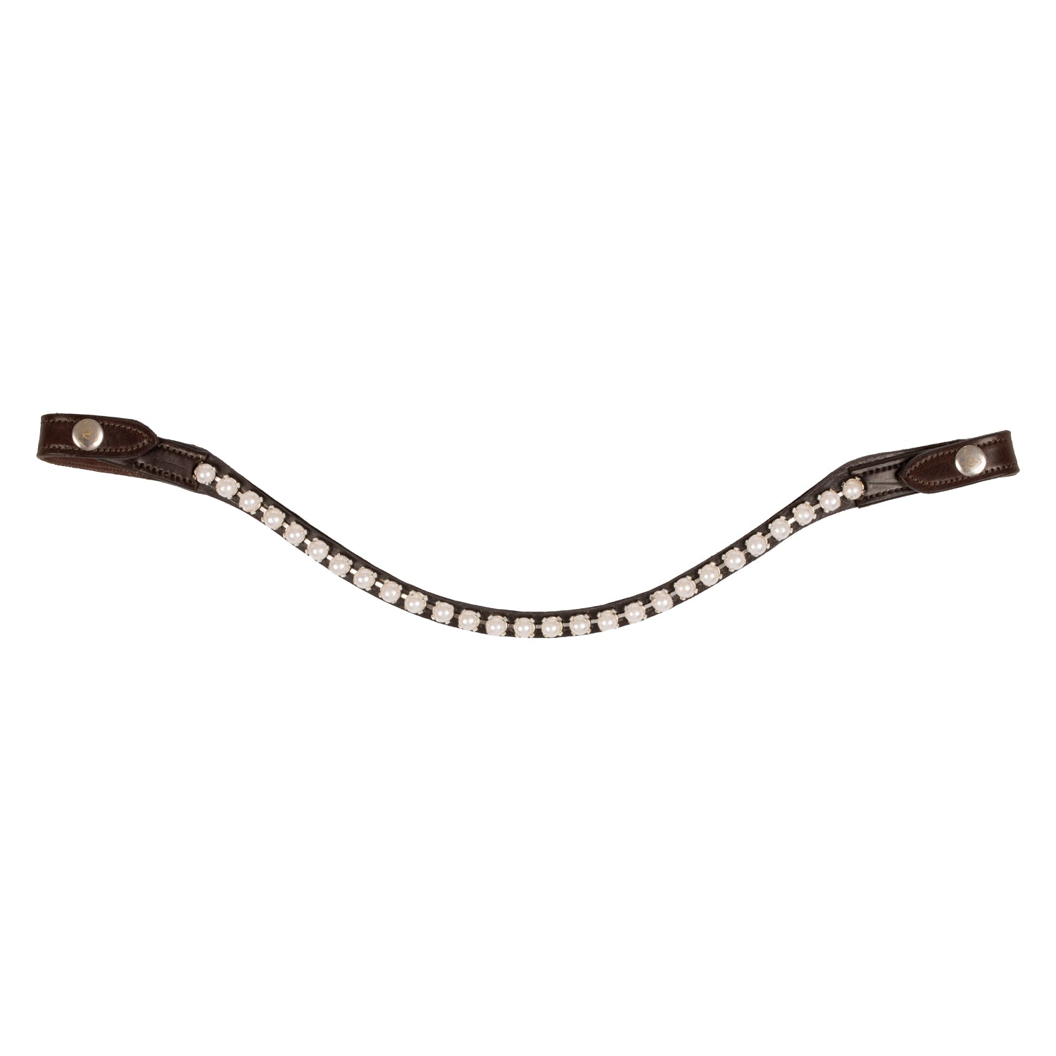 Acavallo acavallo browband w/pearls - Colore DARK BROWN