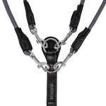 Acavallo italian leather and round nylon dori gogue - Colore BLACK