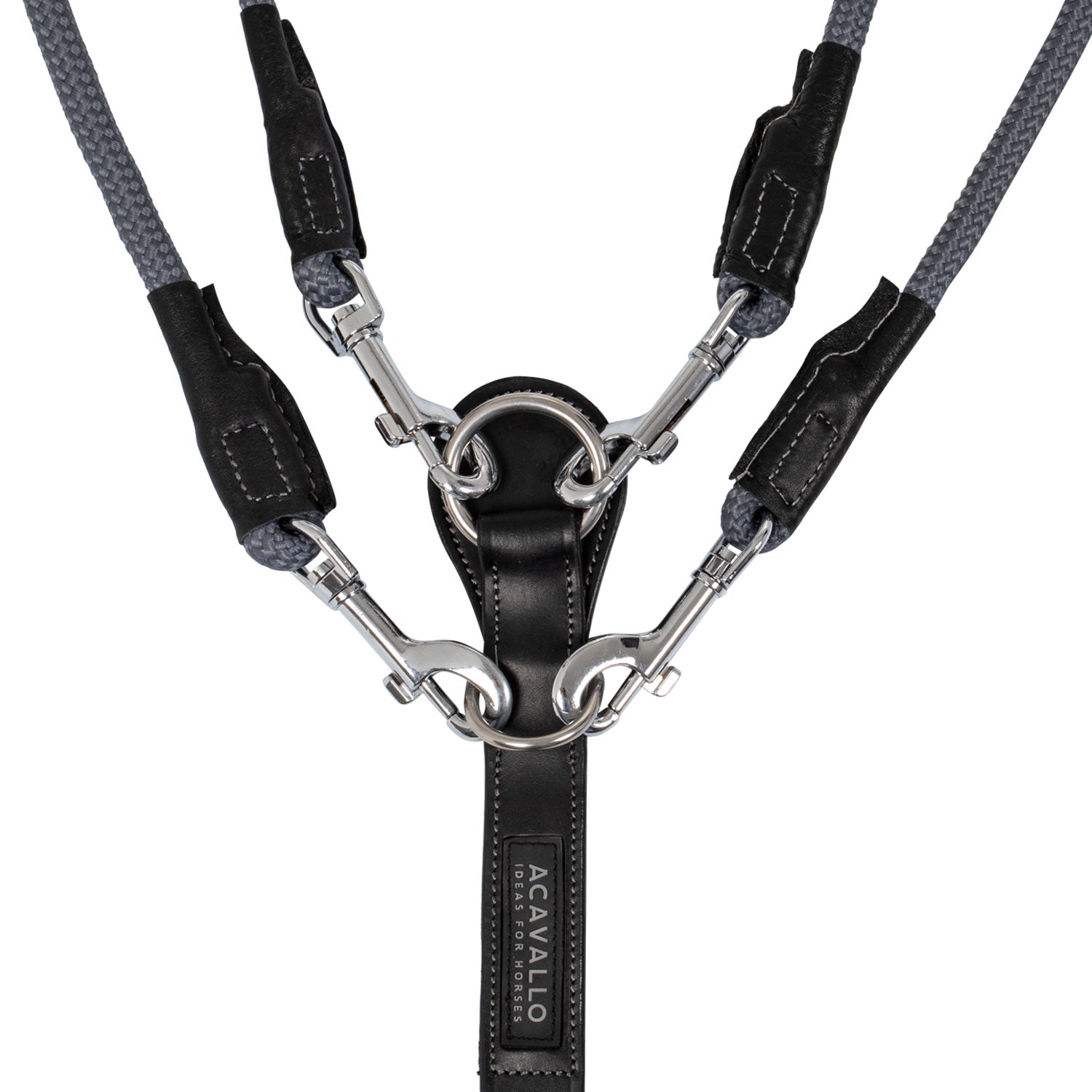 Acavallo italian leather and round nylon dori gogue - Colore BLACK