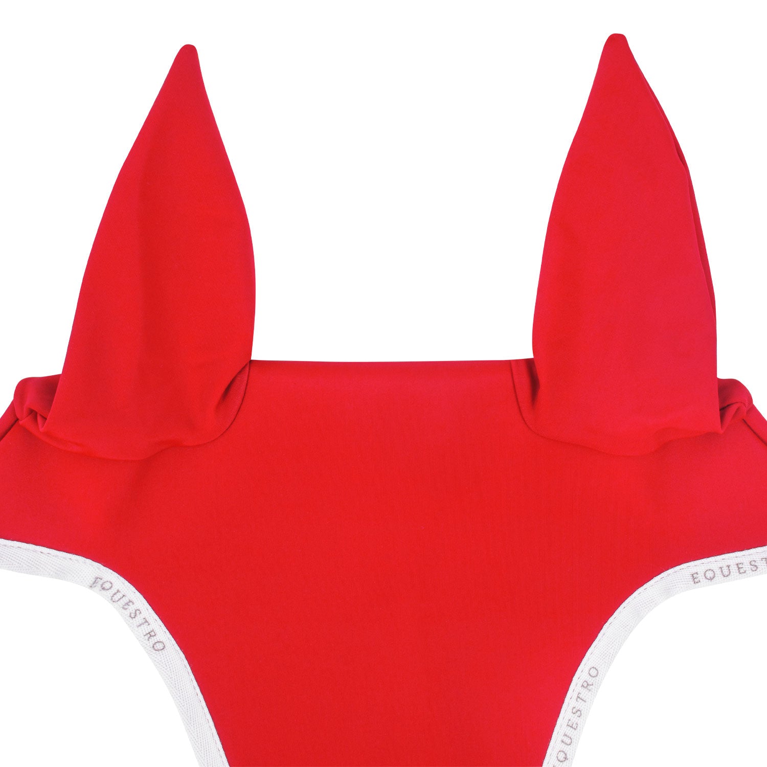 Equestro cuffietta modello gp con attacco al chiudibocca - Colore POPPY RED (17-1664)/WHITE