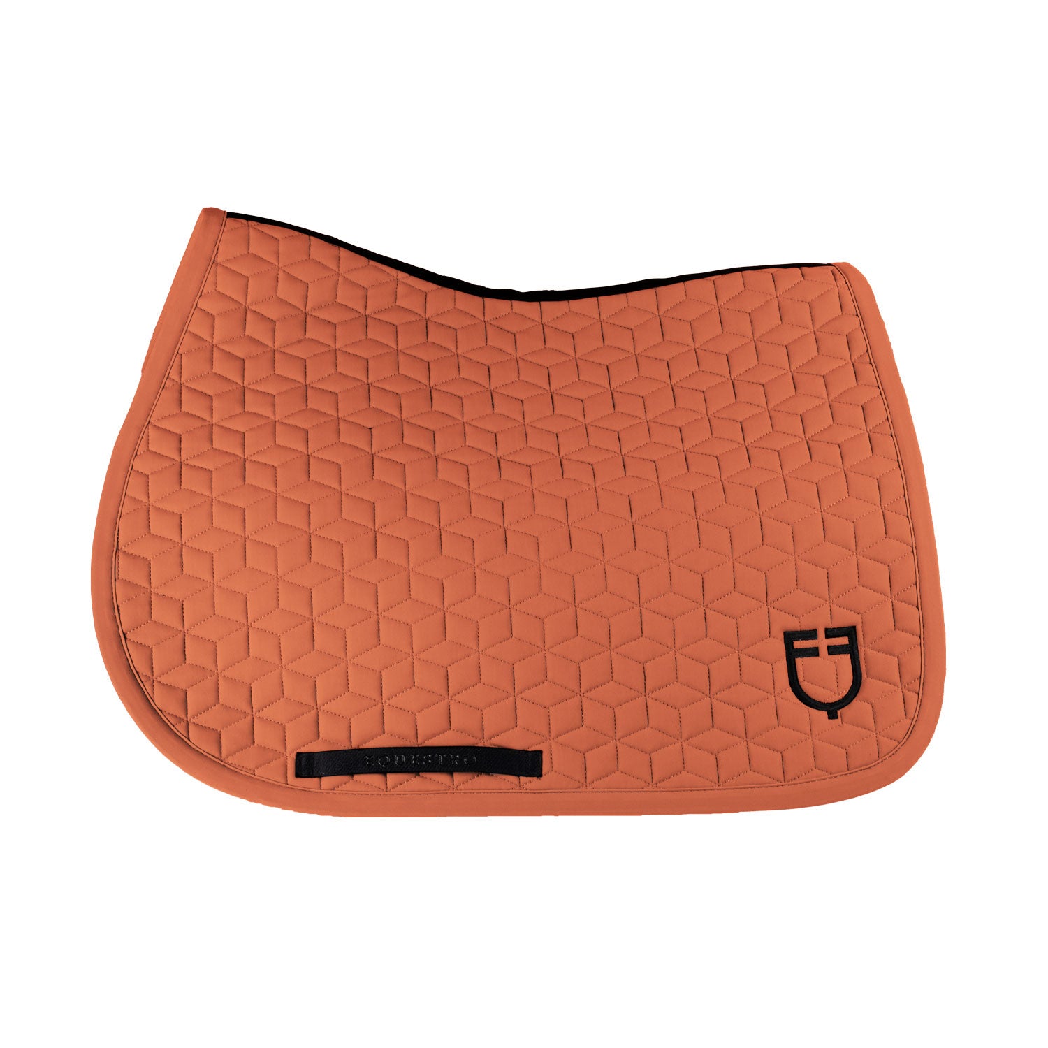 Equestro cube quilting jumping saddle pad - Colore REDWOOD (18-1443)