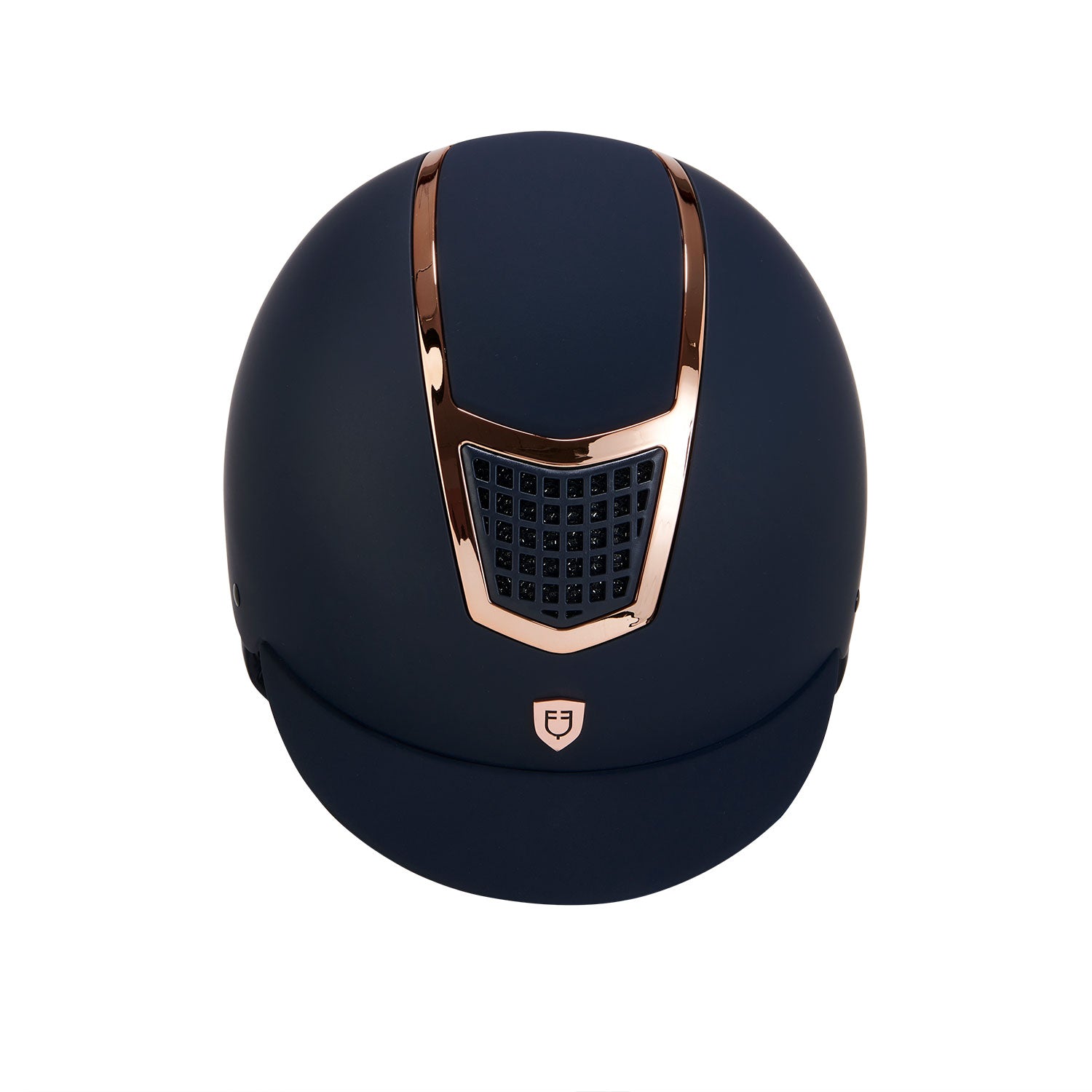 Equestro casco equestro modello eclipse plain matt rowel fitting om. 1384-2023 - Colore NAVY/ROSE GOLD