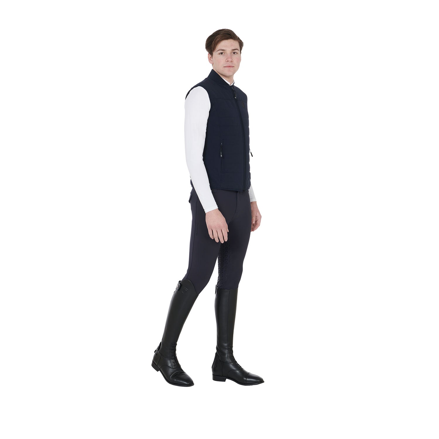 Equestro smanicato equestro uomo in tessuto tecnico modello flam - Colore NAVY