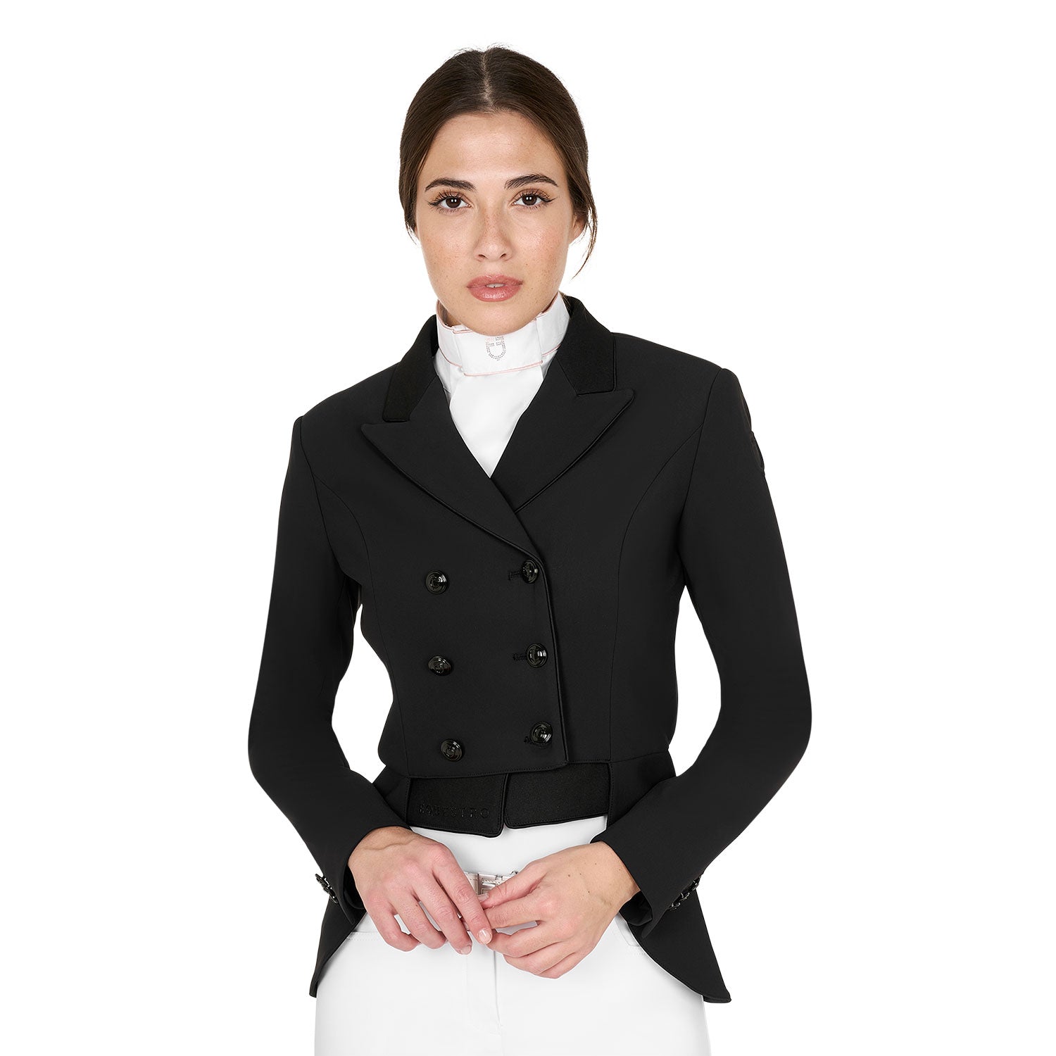 Equestro women's competition dressage half tailcoat - neutra