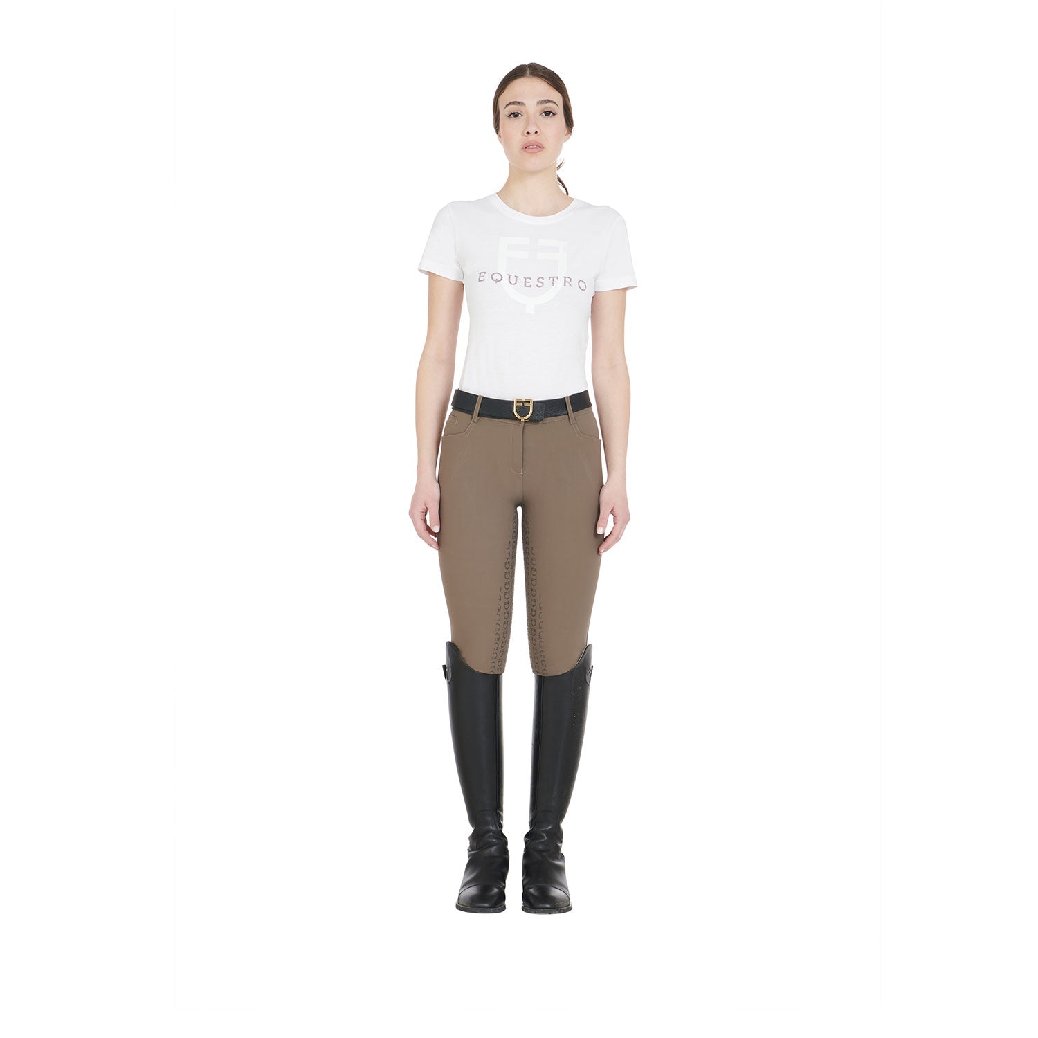 Equestro pantaloni equestro donna modello aria full grip - Colore WALNUT (18-1112)