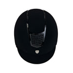 Equestro casco equestro modello eclipse plain velvet (3 padding) - Colore BLACK/BLACK