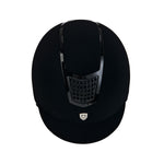 Equestro casco equestro modello eclipse plain velvet (3 padding) - Colore BLACK/BLACK