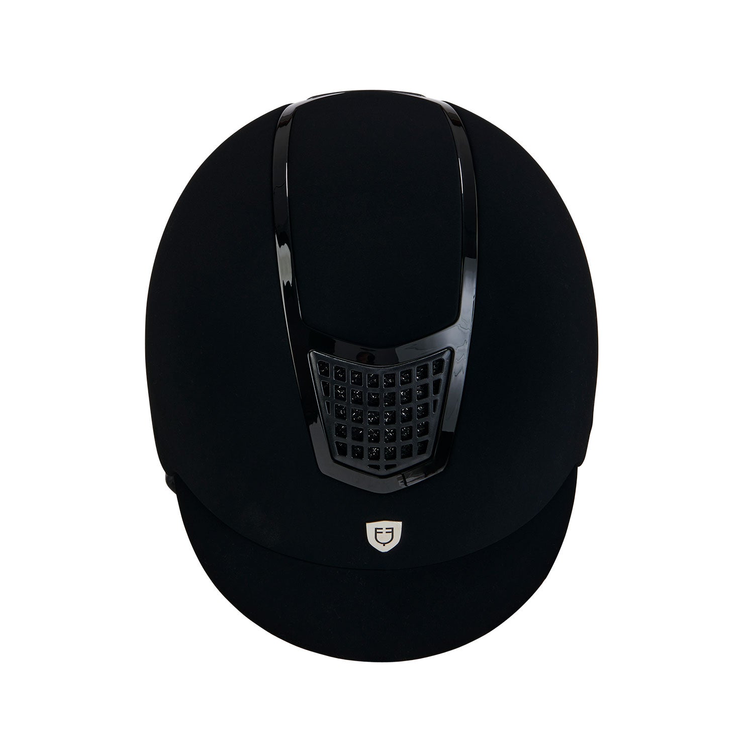 Equestro casco equestro modello eclipse plain velvet (3 padding) - Colore BLACK/BLACK
