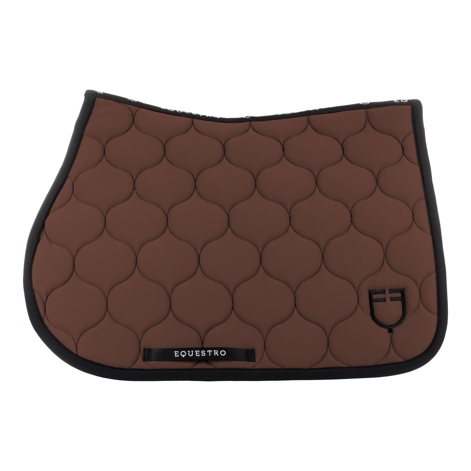 Equestro jumping saddle pad onion jersey black line edition - Colore MARRON (18-1415)