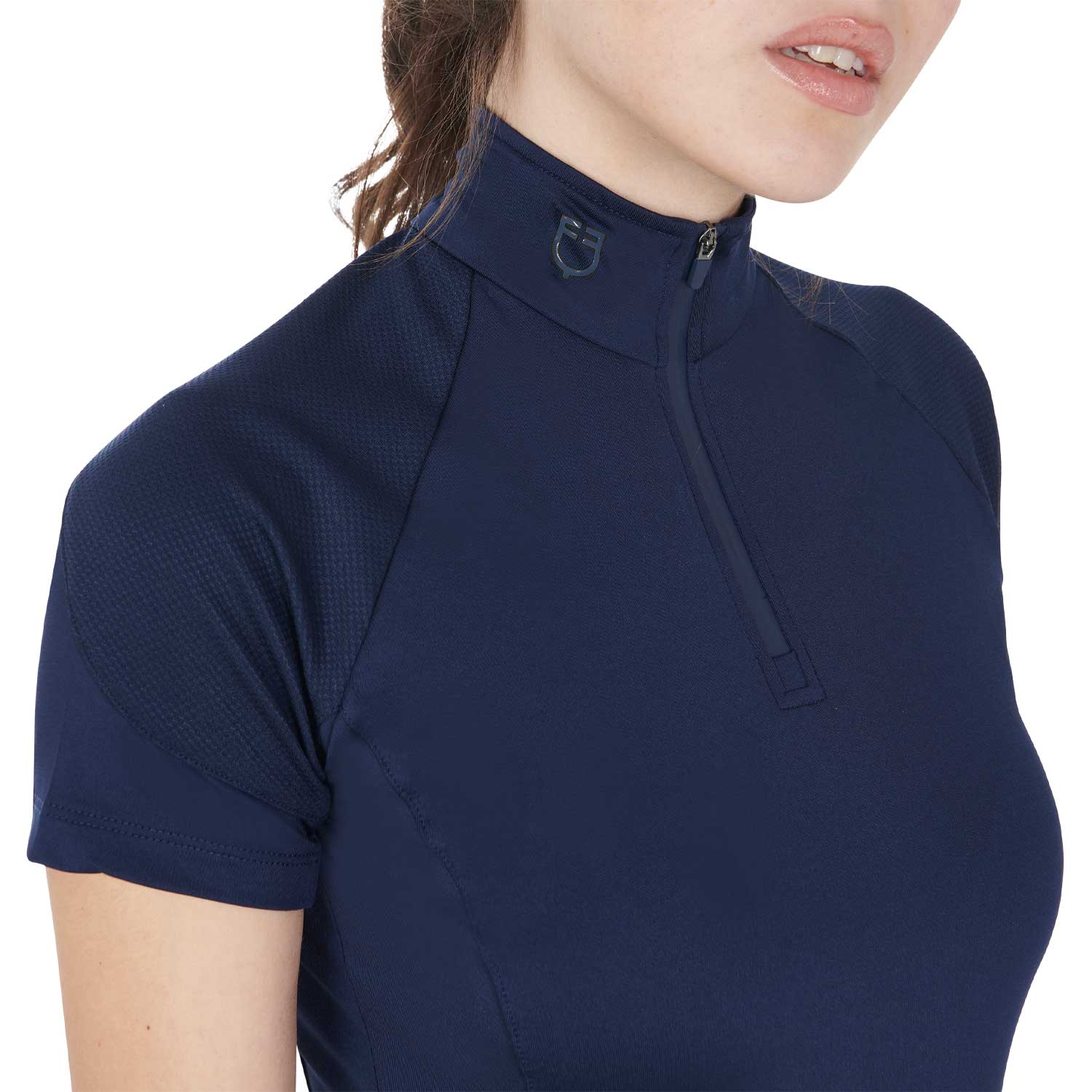 Equestro base layer donna equestro manica corta in tessuto tecnico - Colore NAVY/NAVY
