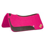 Pool's western felt saddle pad with leather reinforcement - Colore FUCSIA