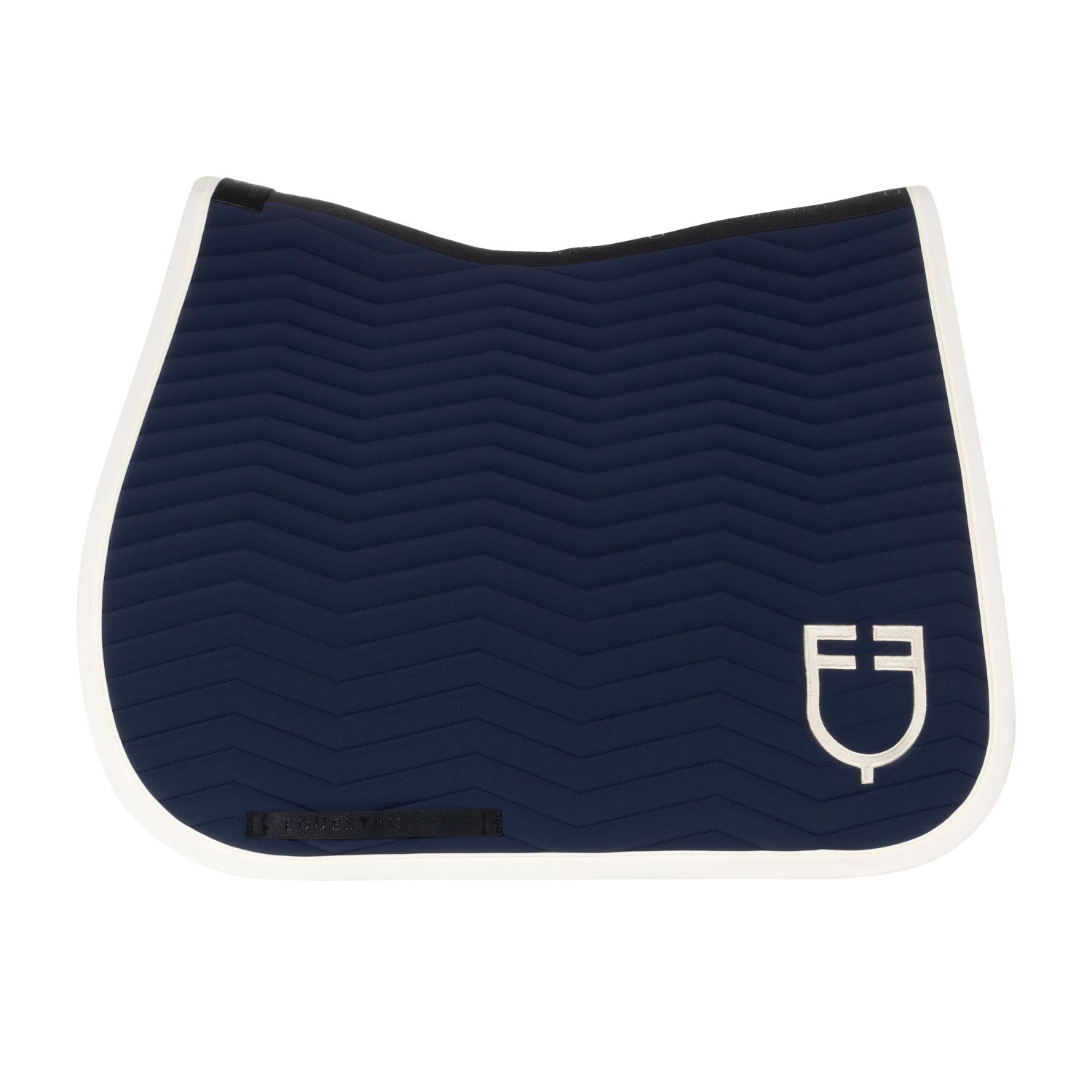 Equestro wave quilting dressage saddle pad - Colore NAVY BLAZER (18-3923)/ANTIQUE WHITE (11-0105)