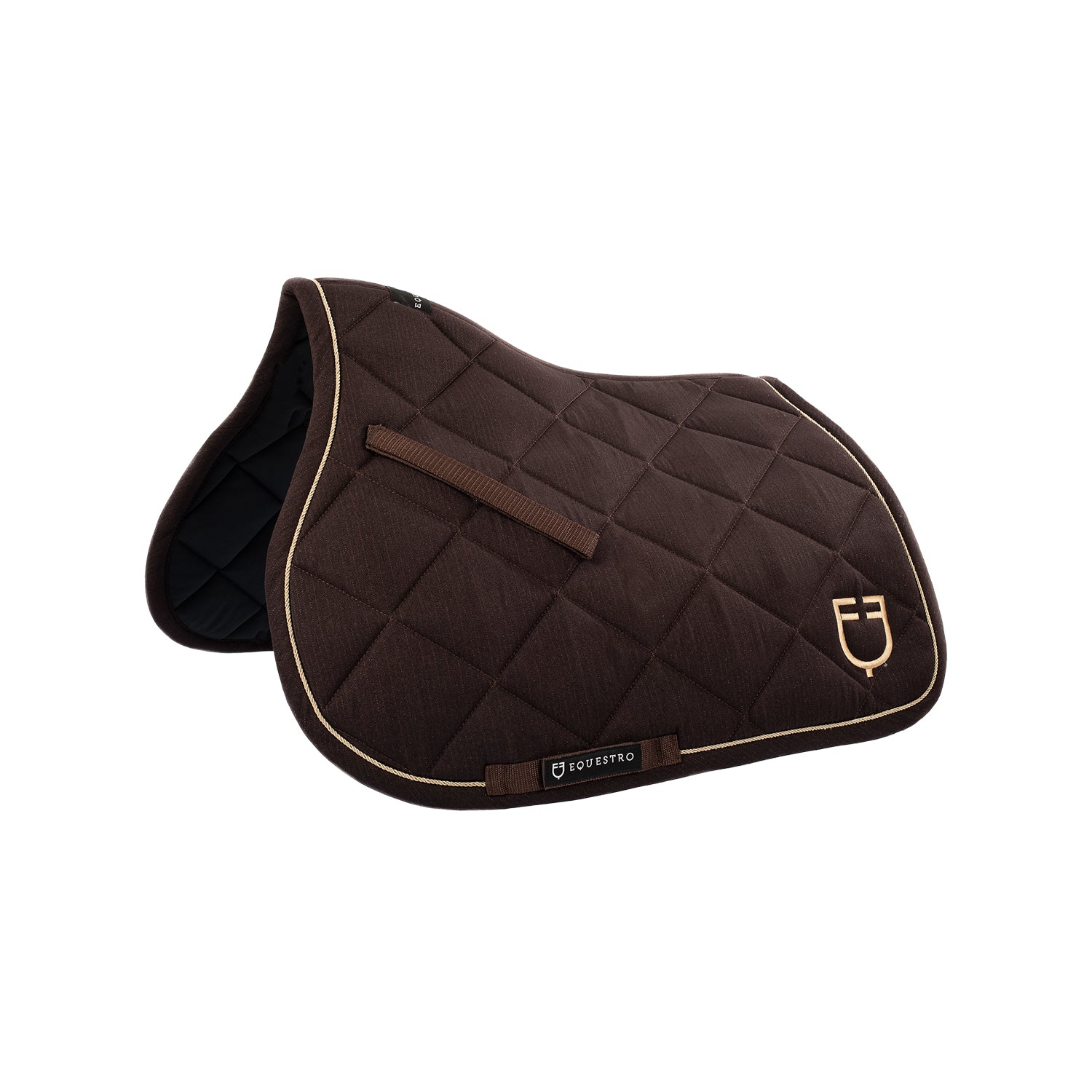 Equestro sottosella salto diamond con logo - Colore BROWN