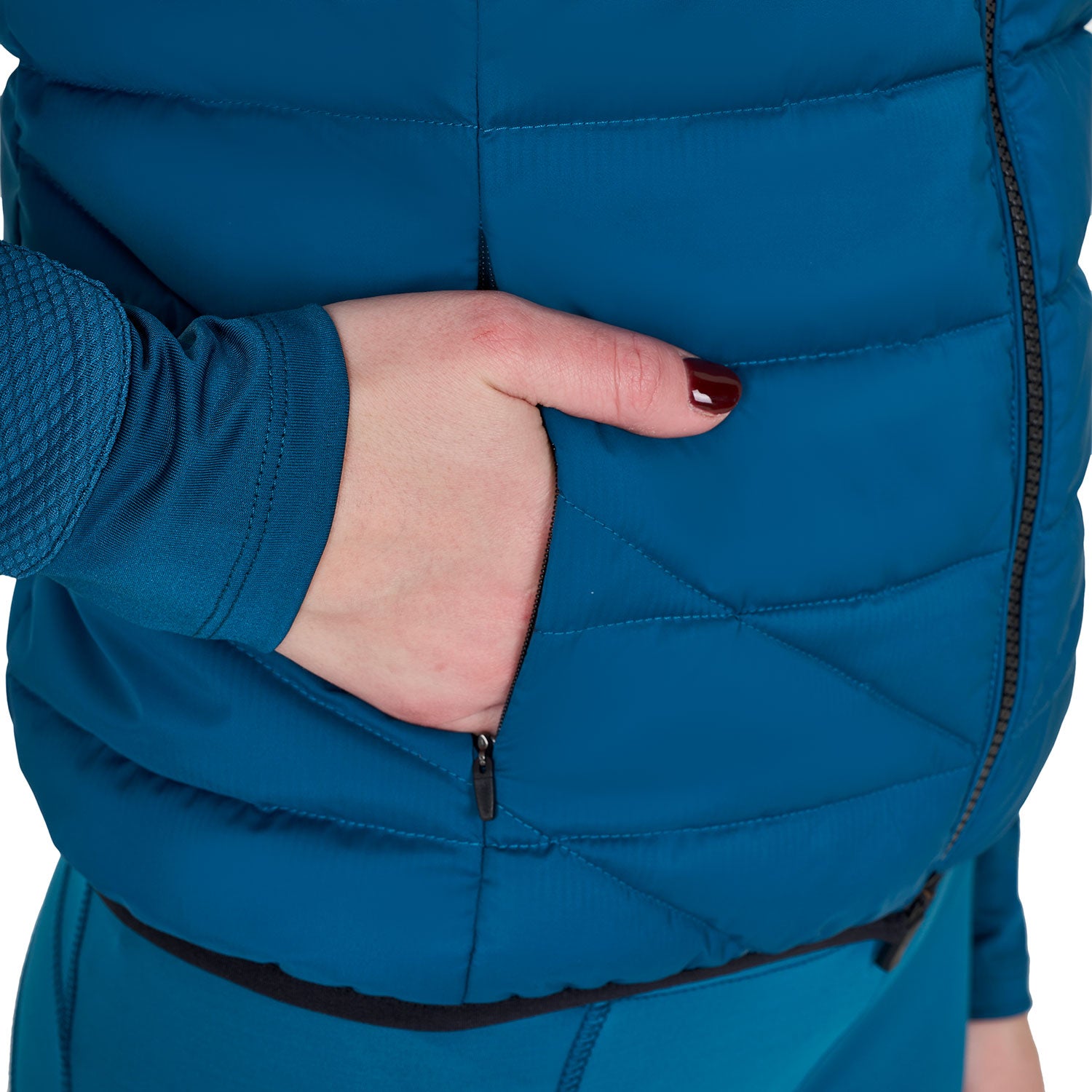 Equestro women's nylon vest - Colore BLUE CORAL (19-4526)
