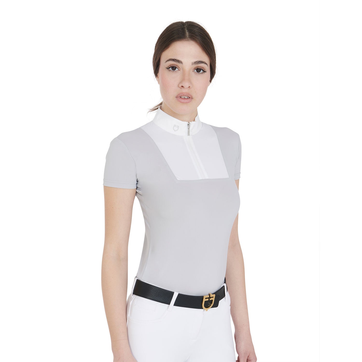 Equestro polo donna manica corta modello mariam - neutra