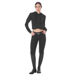 Equestro women's cut out hoodie - Colore BLACK