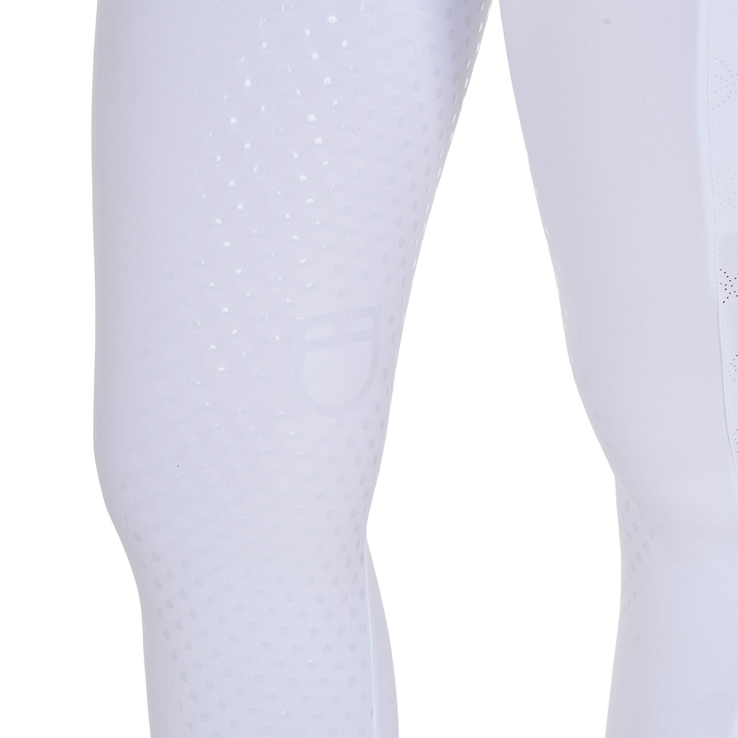 Equestro women's perforated hybrid training leggings - Colore WHITE