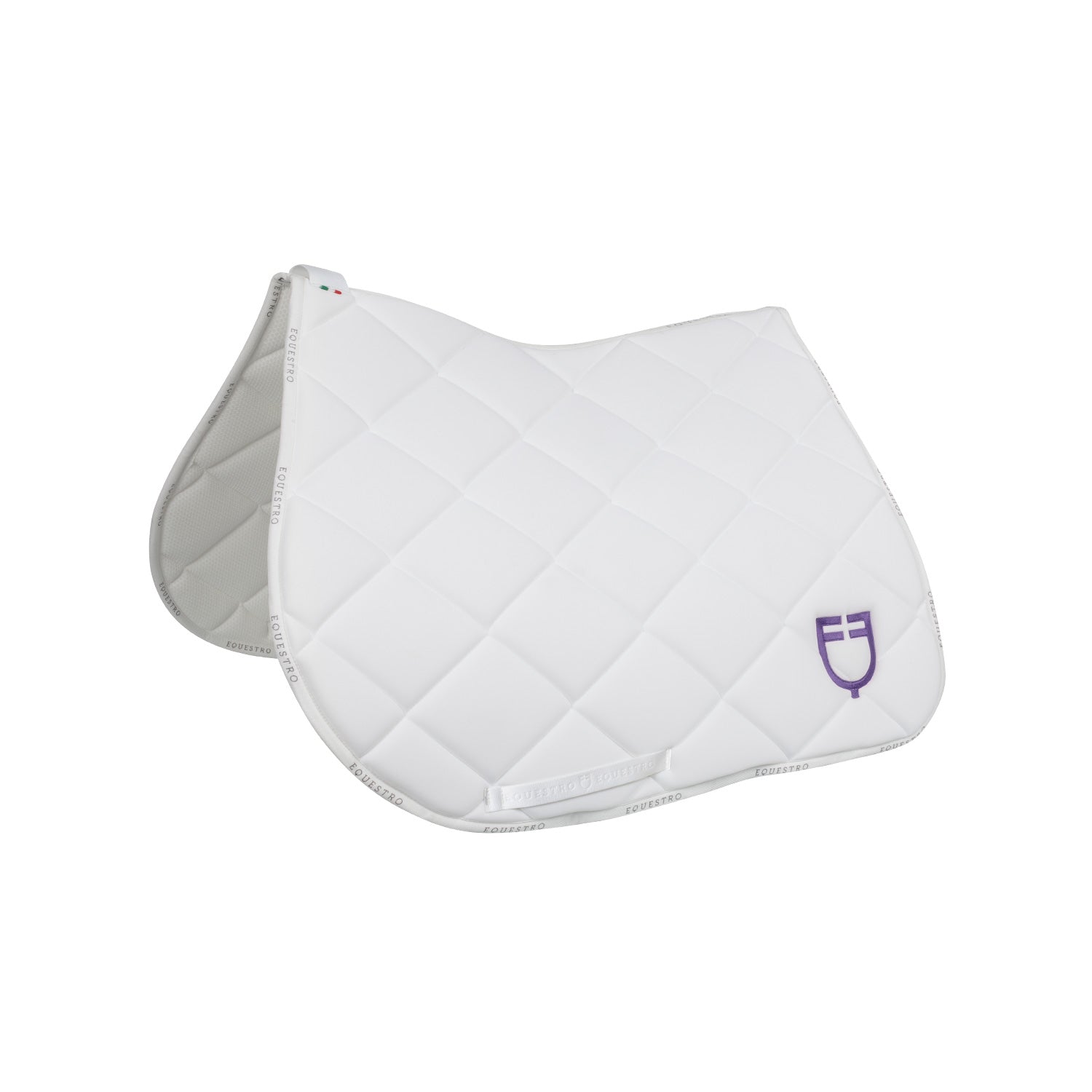 Equestro gp multicolor logo saddle pad - Colore WHITE/HITE/DAHLIA PURPLE (17-3834)