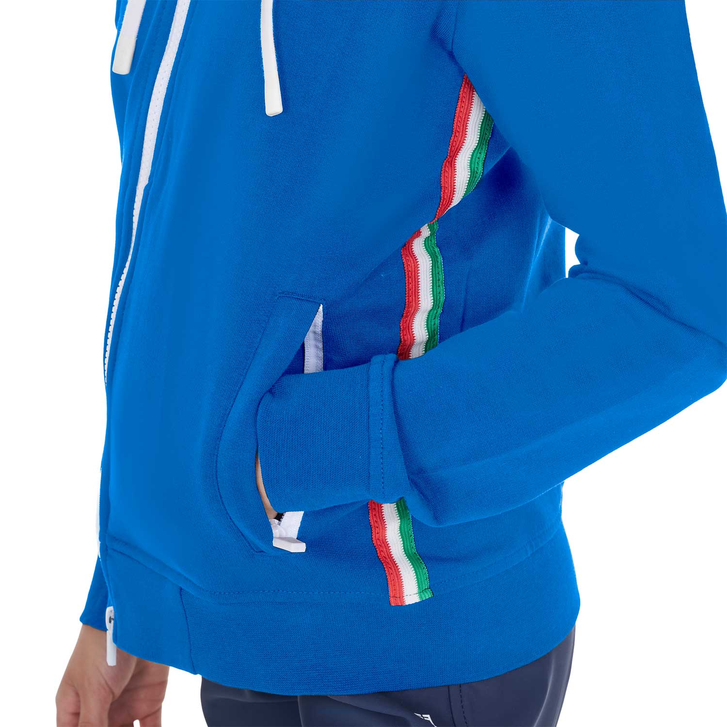 Equestro kid's basic fleece hoodie equestroxfise - Colore AZZURRO SAVOIA (19-4150)