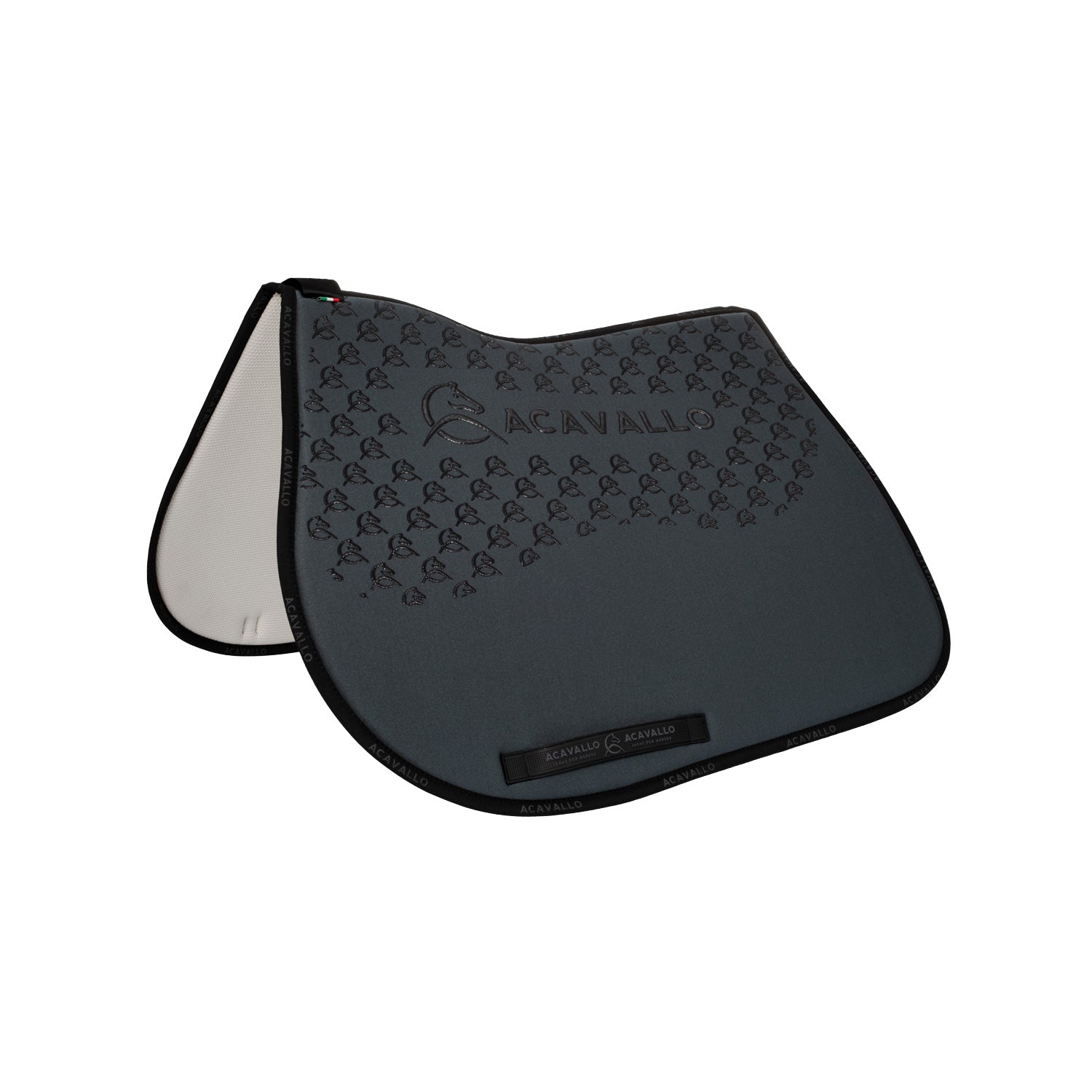Acavallo jumping pad w/gel grip & bamboo fiber underside - Colore SMOKE DORE/BLACK