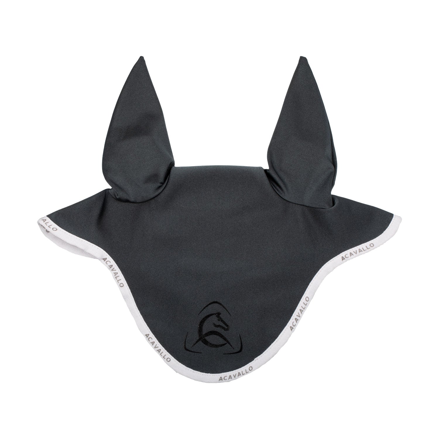 Acavallo fly veil with silicon logo - Colore SMOKE DORE/WHITE