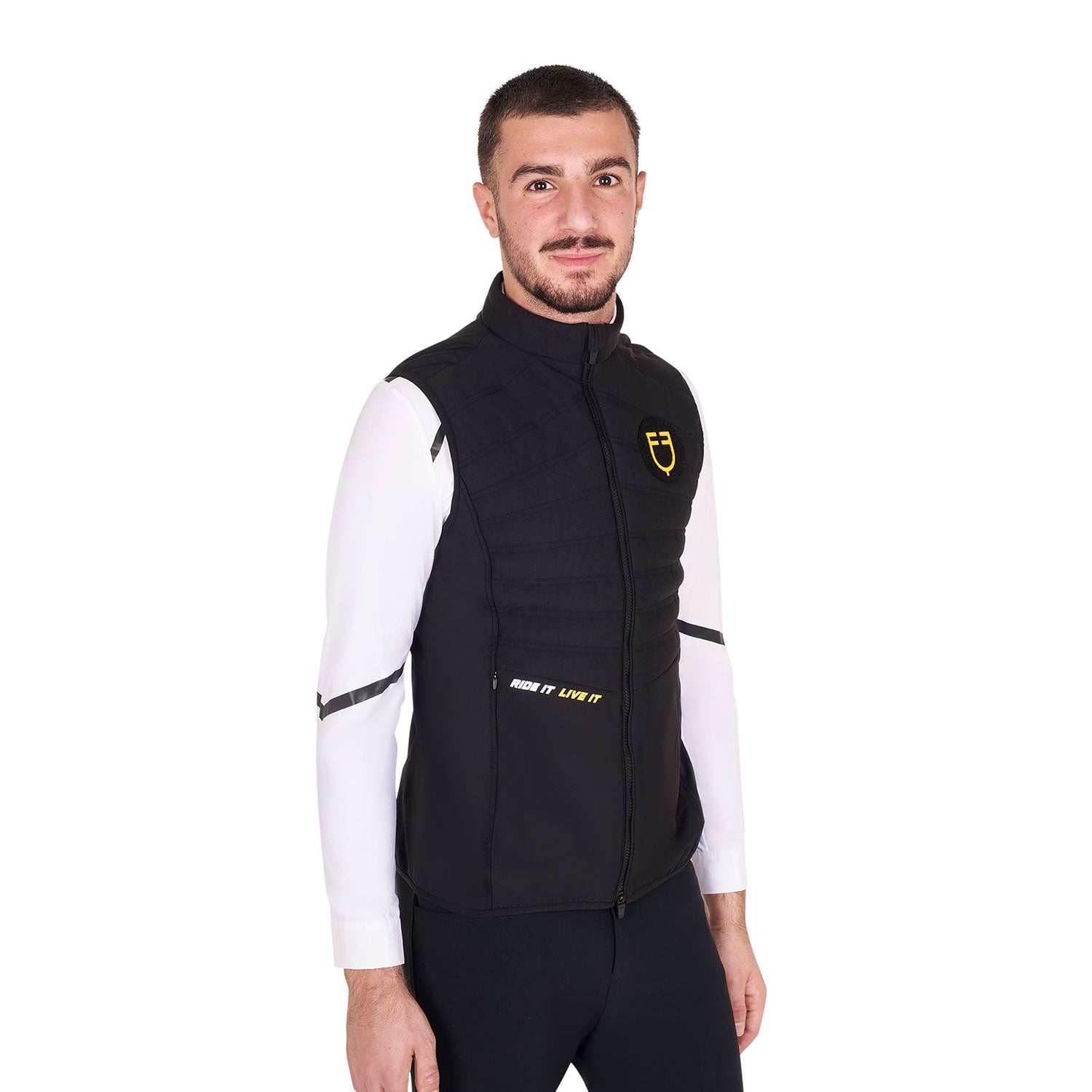 Equestro men's scuderia equestro collection down vest - Colore BLACK
