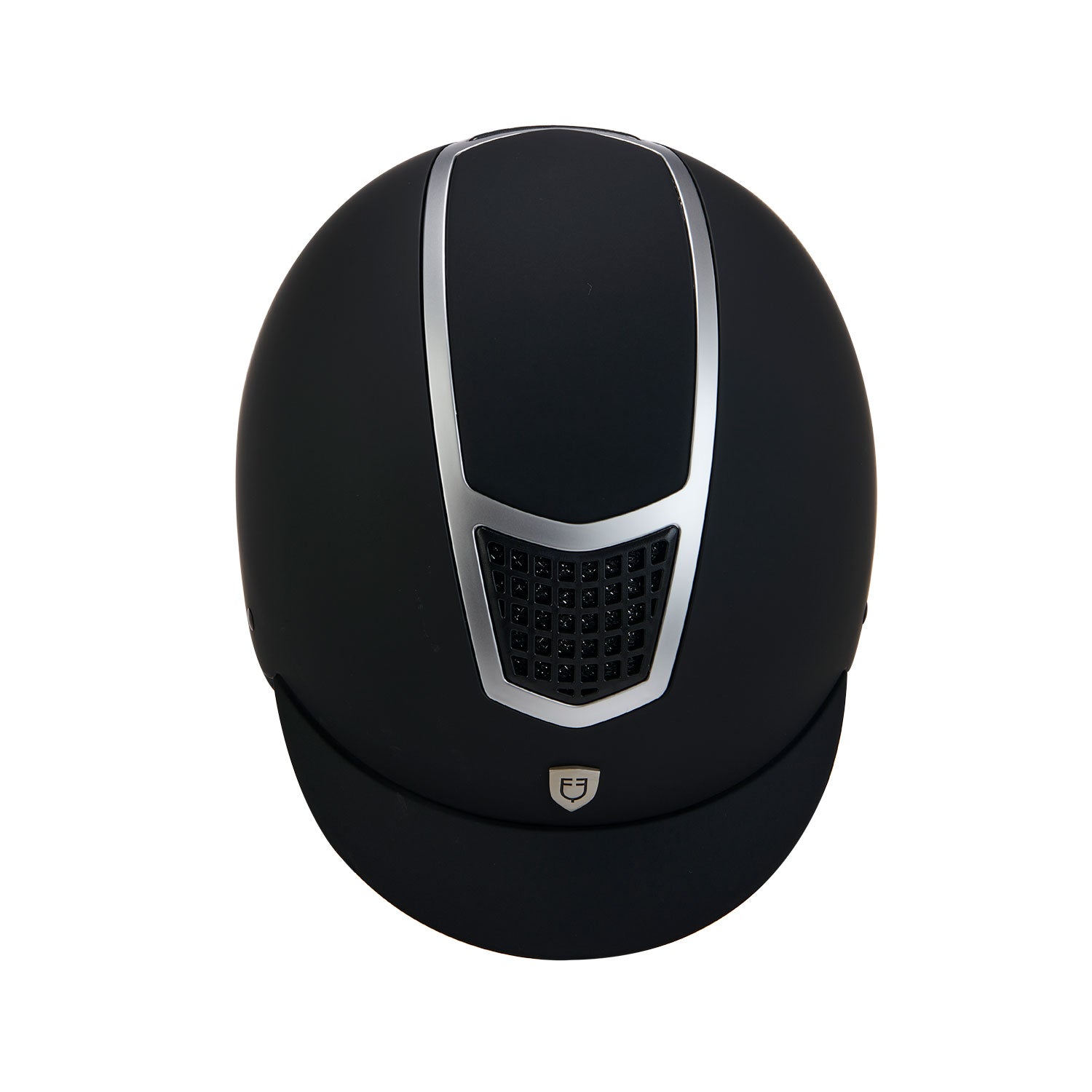 Equestro casco equestro modello eclipse plain matt rowel fitting om. 1384-2023 - Colore BLACK/SILVER