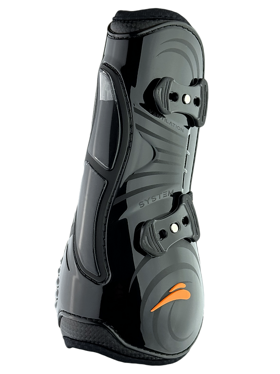 Stinchiere paratendini eQuick eAirshock Front Legend black fluid Limited Edition