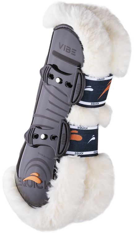 Paratendini Stinchiere anteriori eQuick Vibe Fluffy con imbottitura in pelo