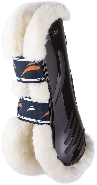 Paratendini Stinchiere anteriori eQuick Vibe Fluffy con imbottitura in pelo