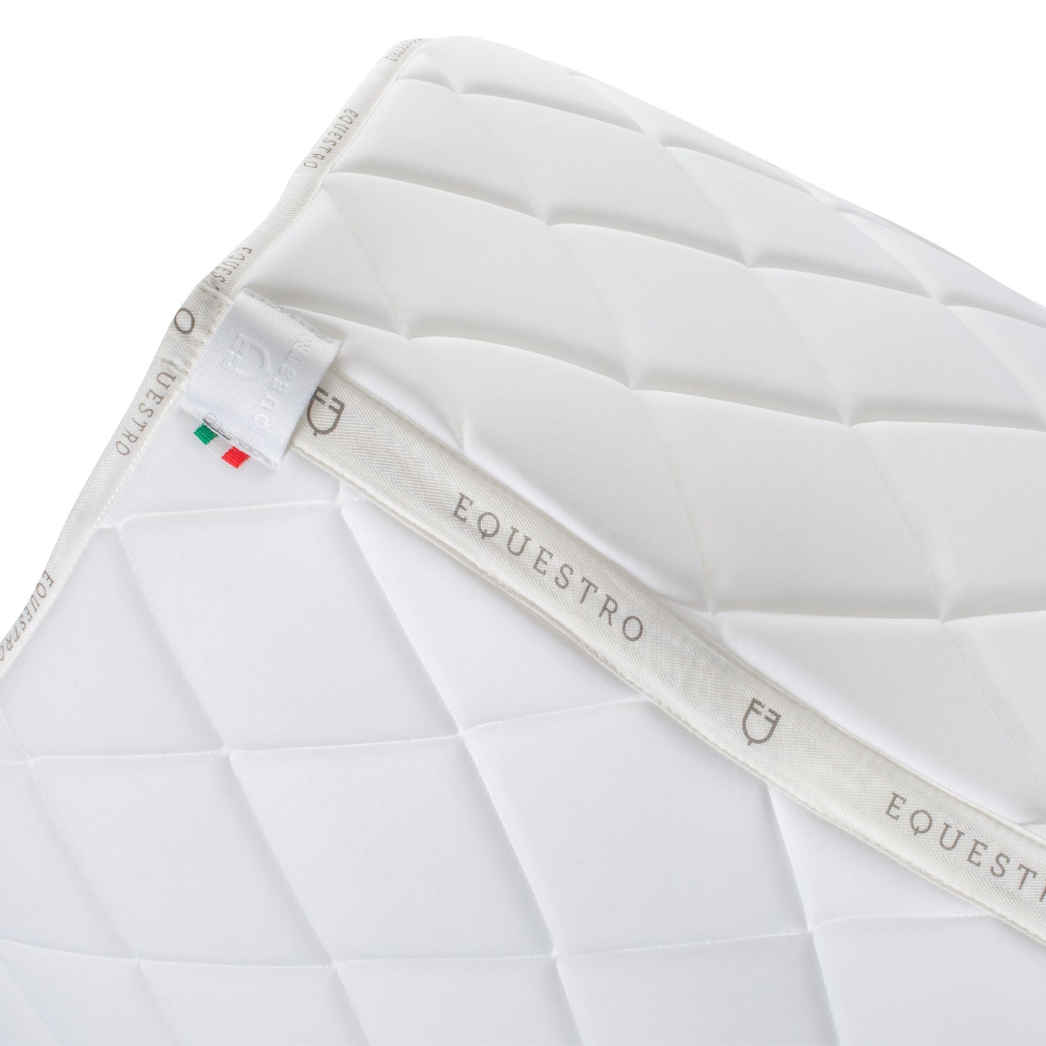 Equestro gp multicolor logo saddle pad - Colore WHITE/WHITE/POPPY RED (17-1664)