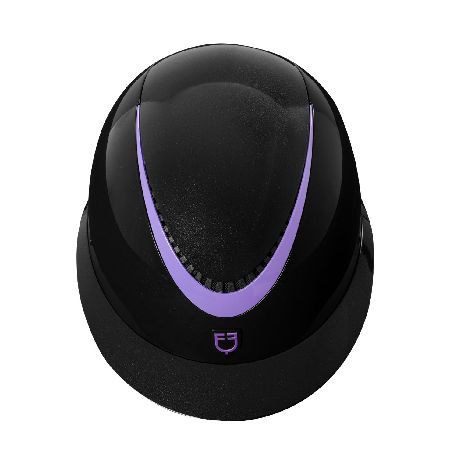 Equestro women's galaxy shine helmet wide visor rowel fitting - Colore BLACK/VIOLET