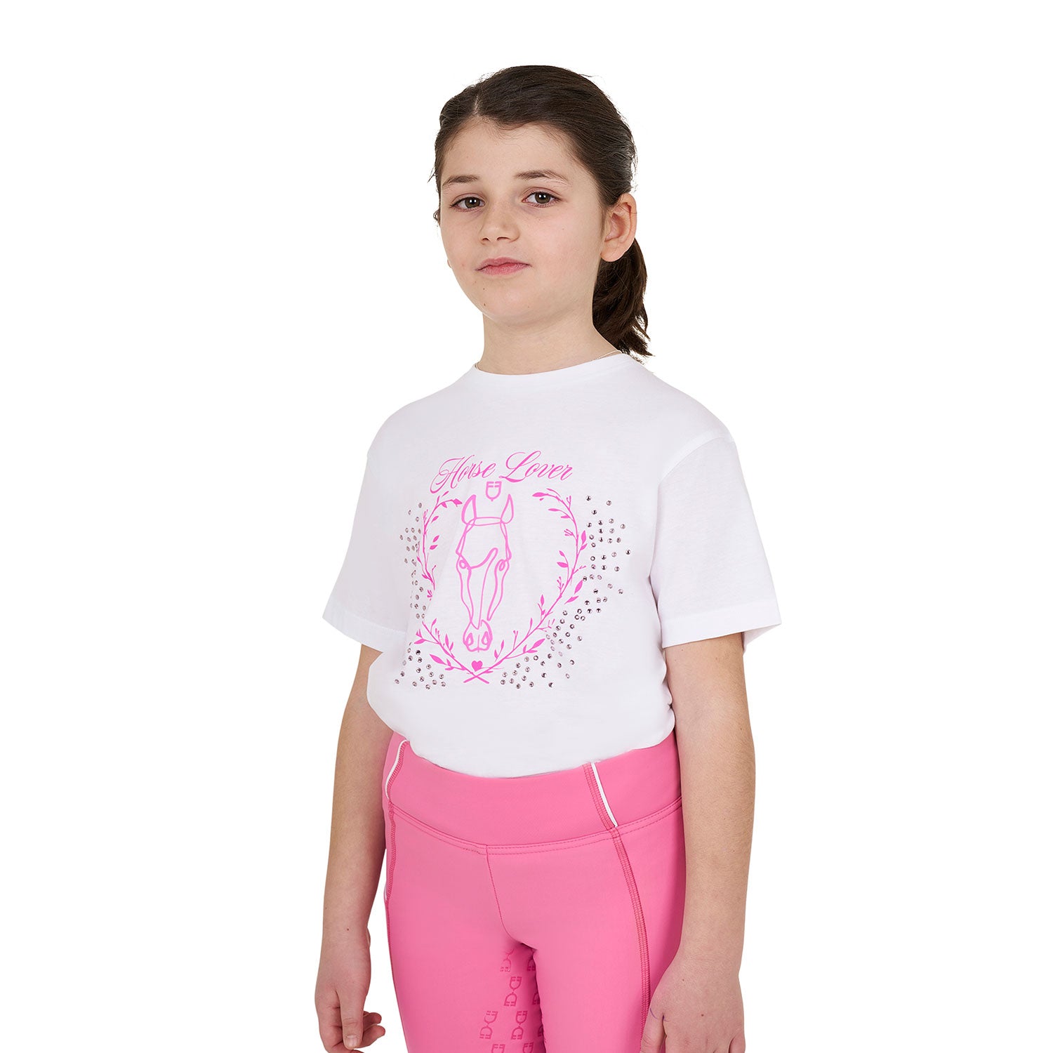Equestro girl's horse lover cotton t-shirt - neutra