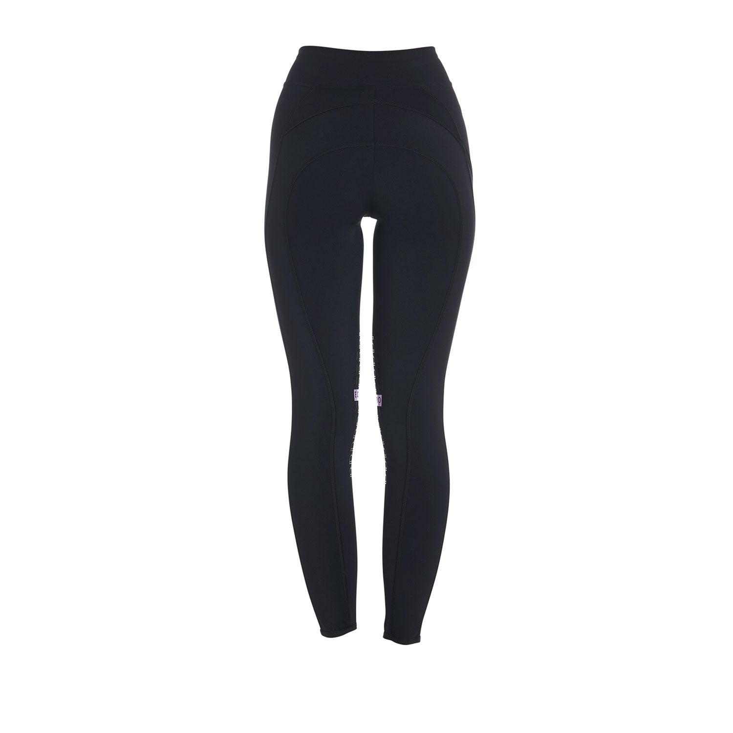 Equestro leggings equestro modello kao light tessuto tecnico elasticizzato - Colore BLACK/LILLA 15-3520