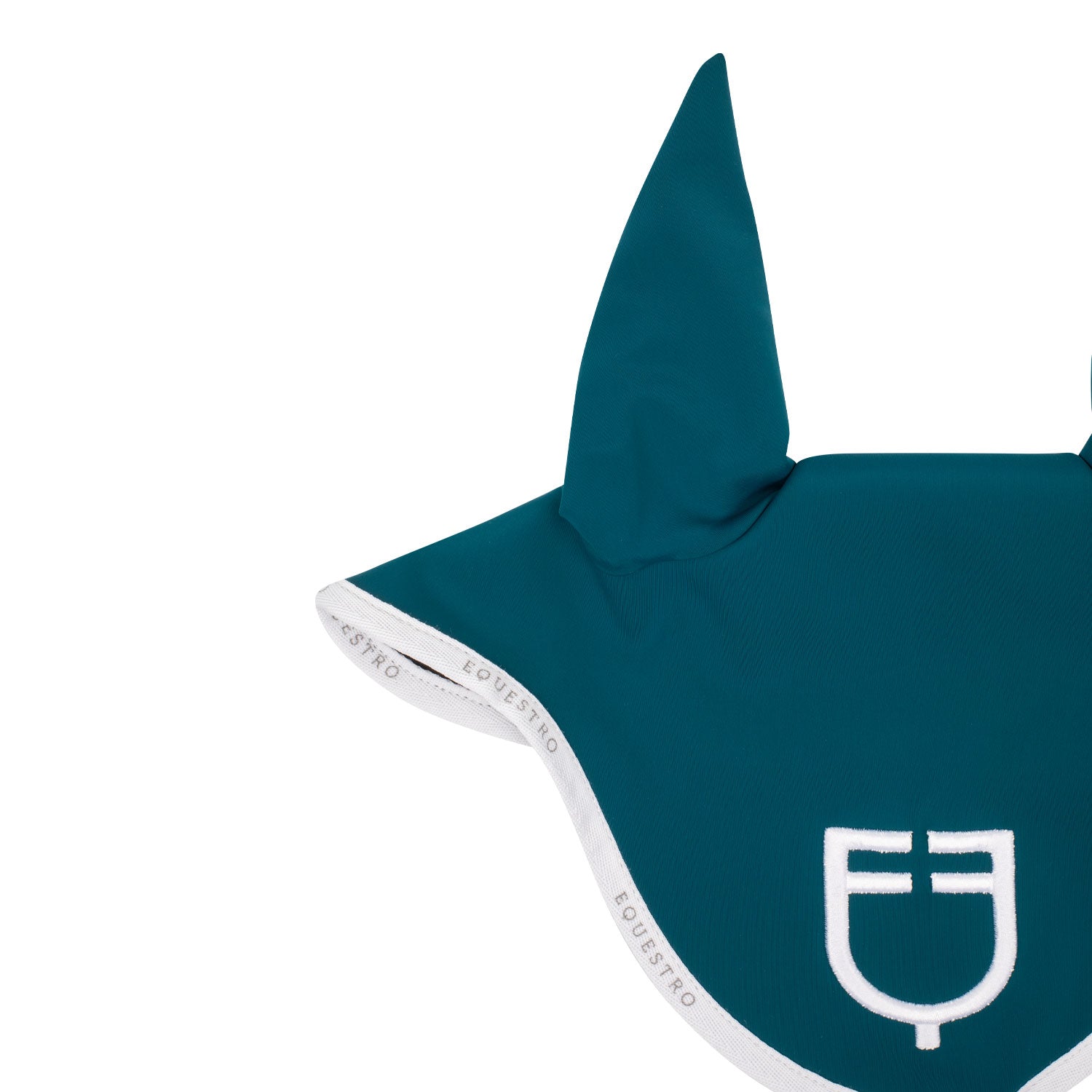 Equestro cuffietta modello gp con logo - Colore PETROL/WHITE